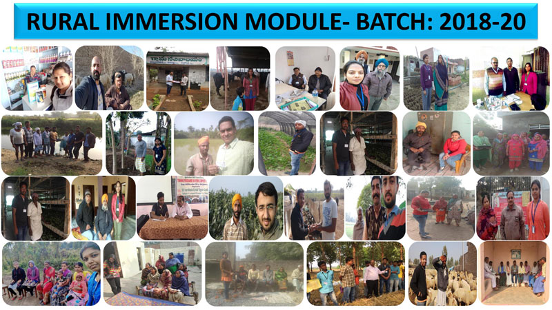 RURAL IMMERSION MODULE - BATCH 2018