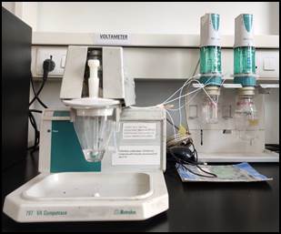 Cyclic voltammetry
Metrohm 797 VA Computrace