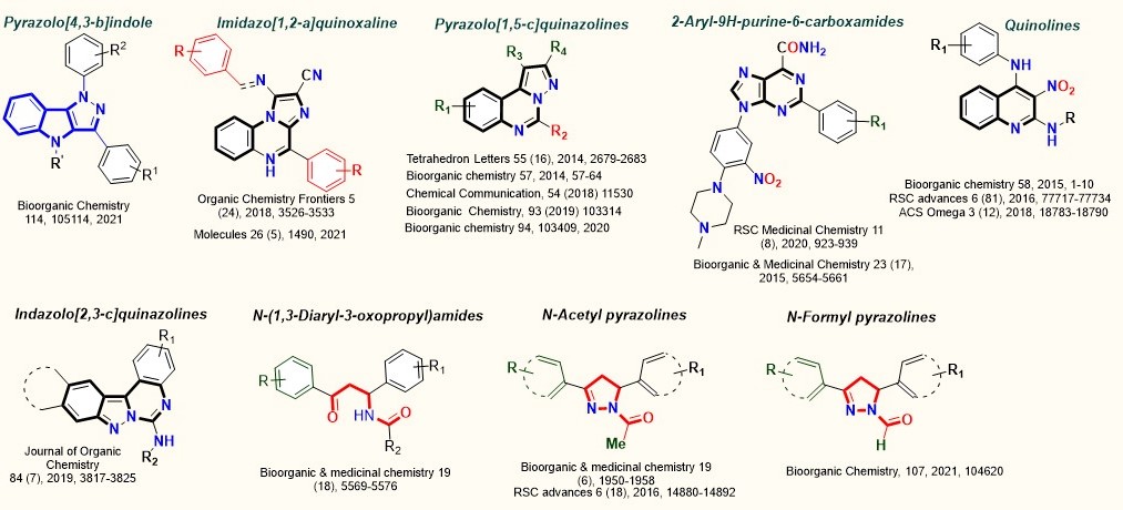 Heterocycles synthesized by Raj's group