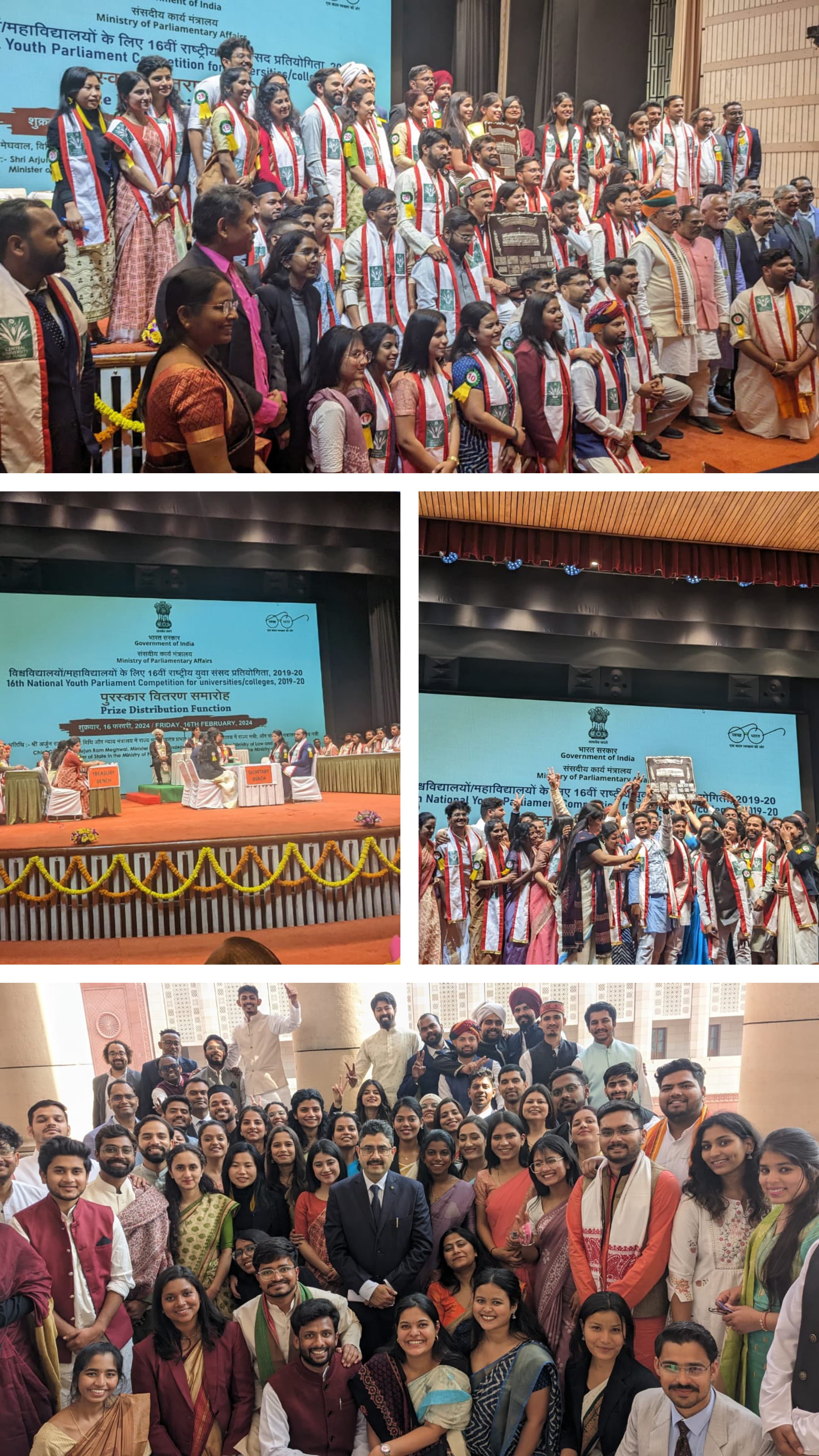 Union Minister of State (Independent Charge) of the Ministry of Law and Justice;awarded ‘The Running Shield’ and Trophy to the winning team of students of Central University of Punjab, Bathinda.